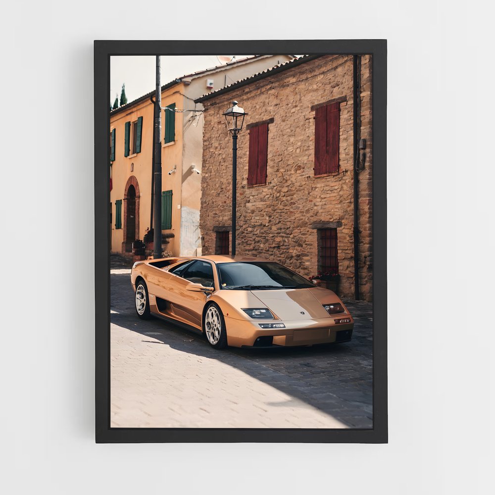 Poster Sur la Route du Diable – affiche Lamborghini (vue 2)